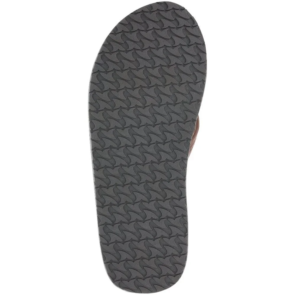 Rugged Shark Men's Leather Thong Flip Flop Sandal - Picture 7 of 7